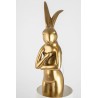 KARE lampa stołowa RABBIT 68 cm  złota / biała