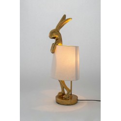 KARE lampa stołowa RABBIT 68 cm  złota / biała