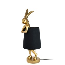 KARE lampa stołowa RABBIT 68 cm  złota / czarna
