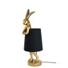 KARE lampa stołowa RABBIT 68 cm  złota / czarna