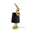 KARE lampa stołowa RABBIT 68 cm  złota / czarna
