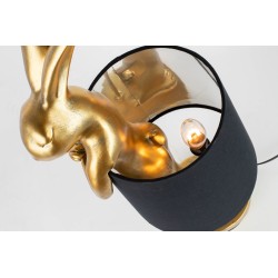 KARE lampa stołowa RABBIT 68 cm  złota / czarna