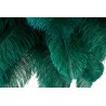 Lampa podłogowa TIFFANY 175 zielona  mosiądz / naturalne pióra