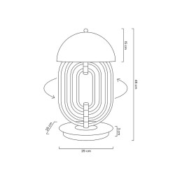 MOOSEE lampa stołowa BOTTEGA złota / biała