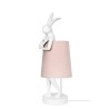KARE lampa stołowa RABBIT 68 cm biała  / róźowa