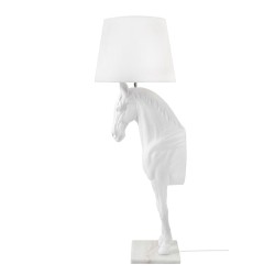 MOOSEE lampa podłogowa KOŃ HORSE STAND    S biała - włókno szklane