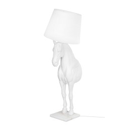 MOOSEE lampa podłogowa KOŃ HORSE STAND    S biała - włókno szklane