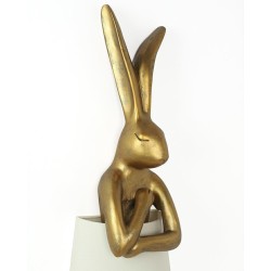 KARE lampa podłogowa RABBIT 150 cm biała  / złota