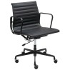 Fotel biurowy BODY PRESTIGE PLUS czarny  - skóra naturalna, aluminium