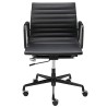 Fotel biurowy BODY PRESTIGE PLUS czarny  - skóra naturalna, aluminium