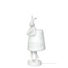 KARE lampa stołowa RABBIT FUR 50 cm       biała / srebrna