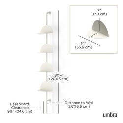 UMBRA regulowane półki ścienne SOLIS      beżowe