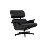 Fotel LOUNGE HM czarny / czarny jesion
