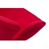 Fotel SWAN WOOL PREMIUM czerwony -  wełna, podstawa stal
