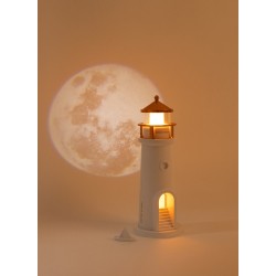 Lampka nocna z projektorem SHP            LIGHTHOUSE biało-złota