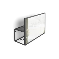 UMBRA organizer ścienny z lustrem CUBIKO czarny