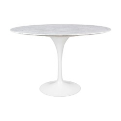 Stół TULIP MARBLE 120 CARRARA biały -     marmur, metal