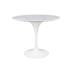 Stół TULIP MARBLE 90 CARRARA biały -      marmur, metal
