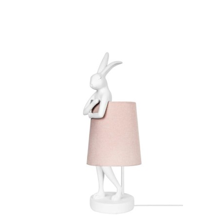 KARE lampa stołowa RABBIT 50 cm  biała / różowa