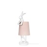 KARE lampa stołowa RABBIT 50 cm  biała / różowa