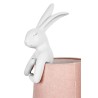 KARE lampa stołowa RABBIT 50 cm  biała / różowa