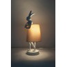 KARE lampa stołowa RABBIT 50 cm  biała / różowa