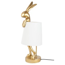 KARE lampa stołowa RABBIT 88 cm biała / złota