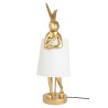 KARE lampa stołowa RABBIT 88 cm biała / złota