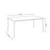 Stół SLIM 180x90 czarny - ceramiczny      marmur, aluminium