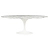 Stół TULIP ELLIPSE MARBLE ARABESCATO 200  biały - marmur, metal
