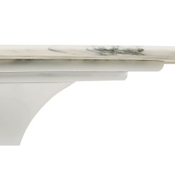 Stół TULIP ELLIPSE MARBLE ARABESCATO 200  biały - marmur, metal