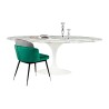 Stół TULIP ELLIPSE MARBLE ARABESCATO 200  biały - marmur, metal