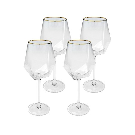 KARE komplet 4 kieliszków do wina         DIAMOND RIM 525 ml